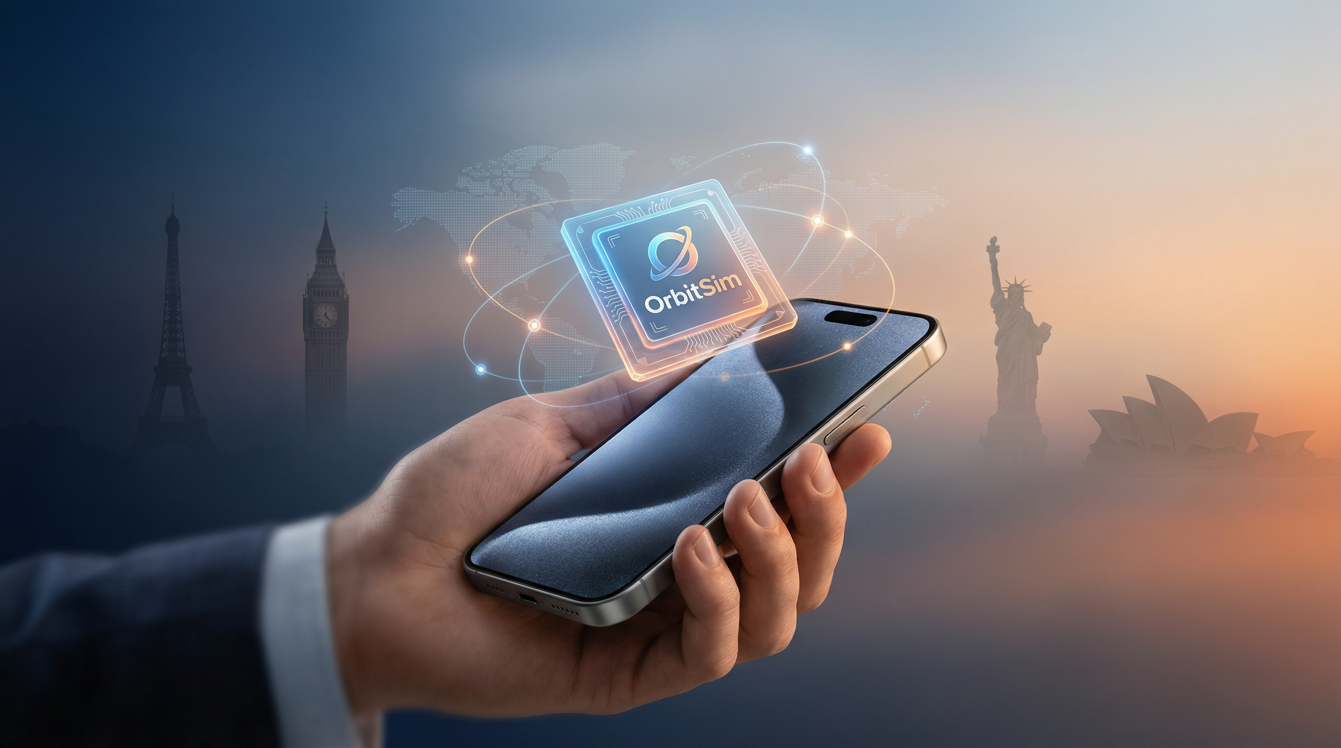 OrbitSim Hero Banner - Premium eSIM connectivity